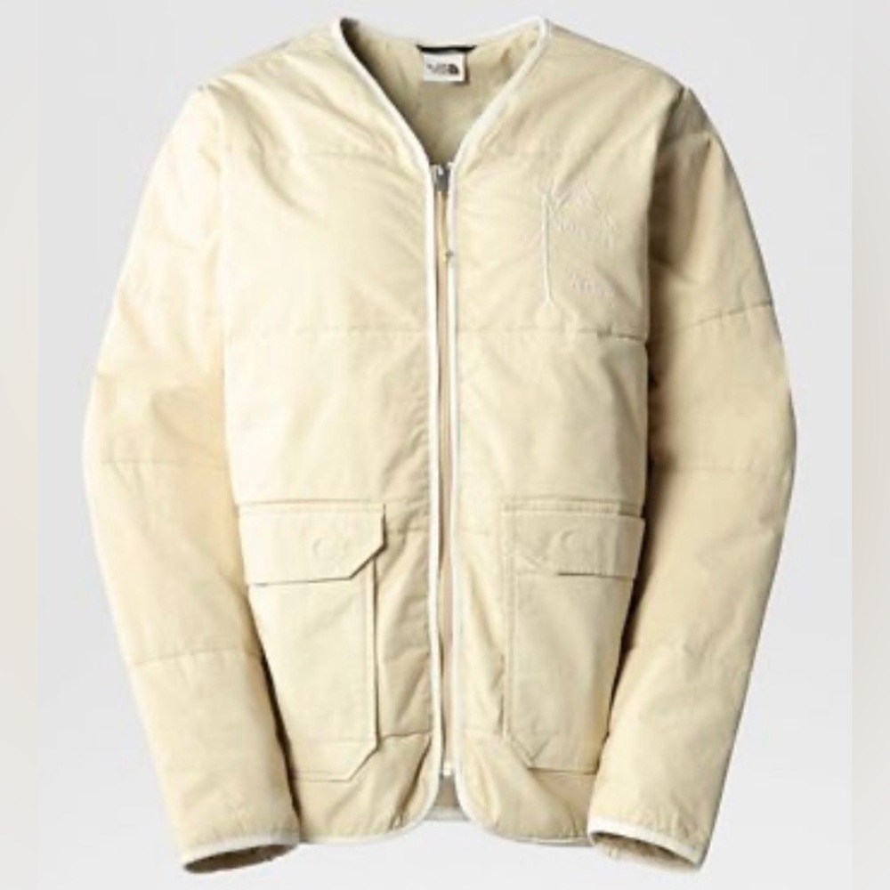 The North Face M66 Stuffed Shirt Jacket Gardenia Gravel White NWT.